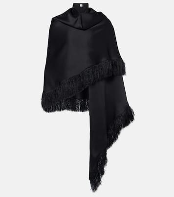Bufanda de charmeuse con flecos | Toteme