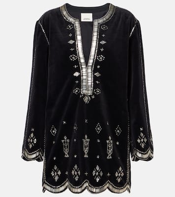 Abito corto Helene in velluto con cristalli | Isabel Marant