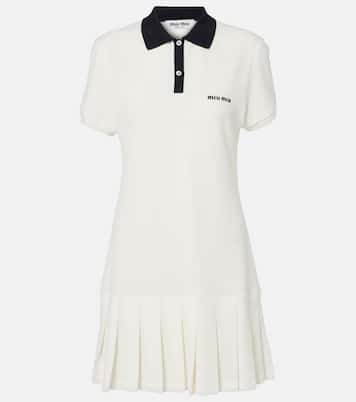 Abito corto in cotone | Miu Miu