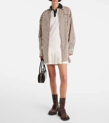 Abito corto in cotone | Miu Miu