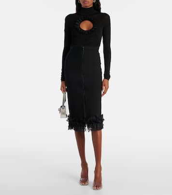 x Christopher Kane - Body con pizzo e cut-out | Self-Portrait