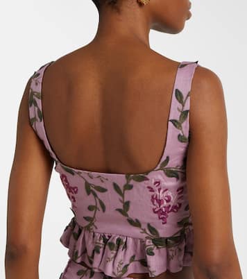 Besticktes Top Eslabon aus Leinen | Agua by Agua Bendita