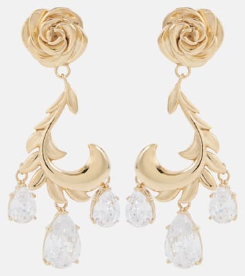 Boucles d'oreilles en plaqué or à cristaux | Magda Butrym