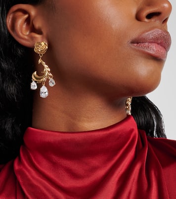 Boucles d'oreilles en plaqué or à cristaux | Magda Butrym