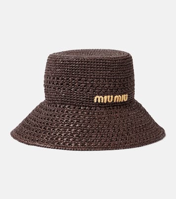 Cappello da pescatore con logo | Miu Miu
