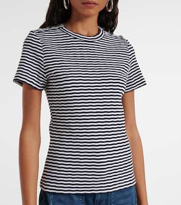 T-shirt Draya in misto cotone a righe | Veronica Beard