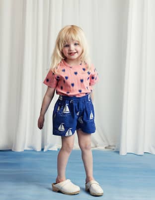 T-shirt Outline Hearts in misto cotone | Mini Rodini