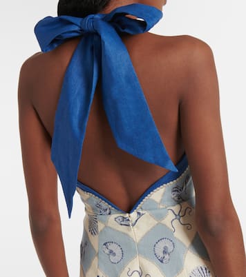 Robe Pia imprimée en lin | Alémais