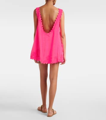 Embroidered cotton poplin minidress | Juliet Dunn