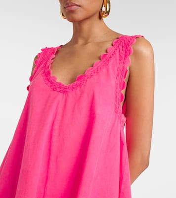 Embroidered cotton poplin minidress | Juliet Dunn