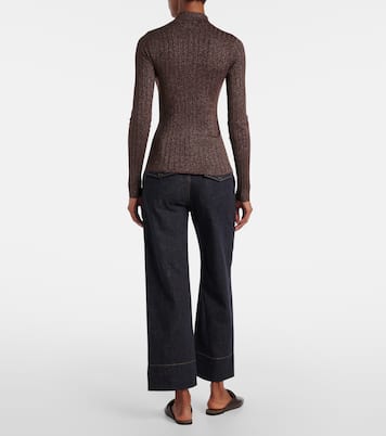 Ribbed-knit cashmere and silk-blend top | Brunello Cucinelli