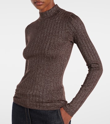 Ribbed-knit cashmere and silk-blend top | Brunello Cucinelli