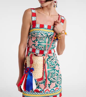 Carla Medium raffia bucket bag | Dolce&Gabbana