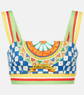 Crop top de algodón  | Dolce&Gabbana