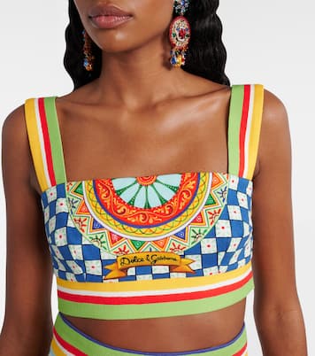 Crop top de algodón  | Dolce&Gabbana