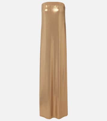 Glitter strapless gown | Norma Kamali