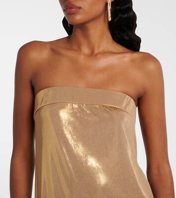 Glitter strapless gown | Norma Kamali