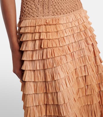 Bustier-Kleid Santana aus einem Raffiabastgemisch | Simkhai