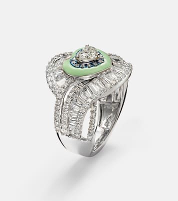 18kt white gold ring with diamonds | Kamyen