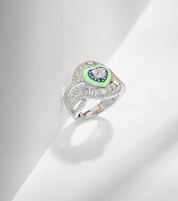 18kt white gold ring with diamonds | Kamyen