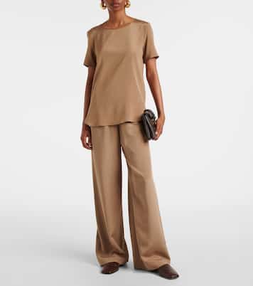 Bonn silk-blend wide-leg pants  | Max Mara