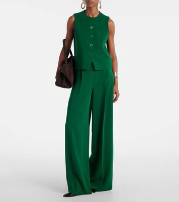 Weite High-Rise-Hose Laccato aus Cady | Max Mara