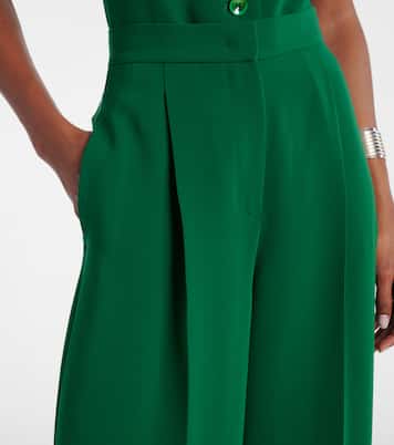 Weite High-Rise-Hose Laccato aus Cady | Max Mara