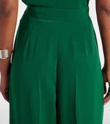 Weite High-Rise-Hose Laccato aus Cady | Max Mara