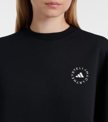 Logo cotton-blend jersey sweatshirt | Adidas by Stella McCartney