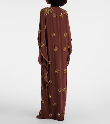 Verzierter Kaftan Mystical Gaucho aus Seide | Johanna Ortiz