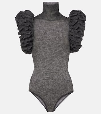 Ruffled mohair and wool-blend bodysuit | Alaïa