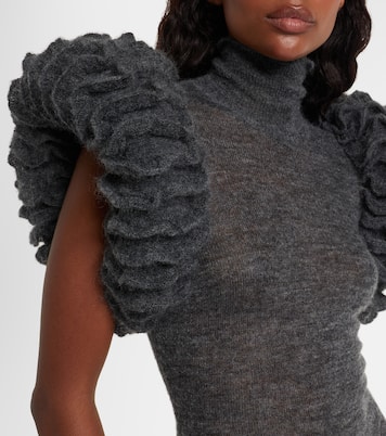 Ruffled mohair and wool-blend bodysuit | Alaïa