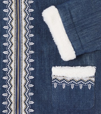 Chaqueta Melvette de denim bordada | Louise Misha