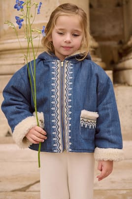 Chaqueta Melvette de denim bordada | Louise Misha
