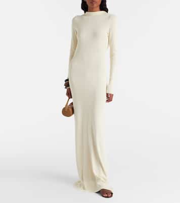 Elowen open-back silk-blend maxi dress | Aya Muse