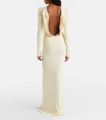 Elowen open-back silk-blend maxi dress | Aya Muse
