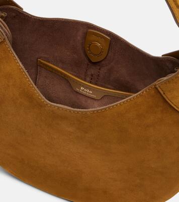 Schultertasche Polo ID Small aus Veloursleder | Polo Ralph Lauren