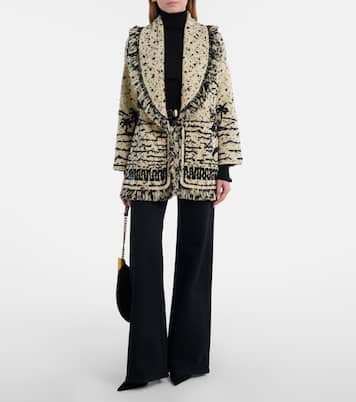 Ocean Whispers fringed wool-blend cardigan | Alanui