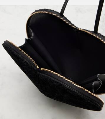 Le Coeur Small shearling crossbody bag | Alaïa