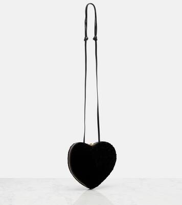 Le Coeur Small shearling crossbody bag | Alaïa