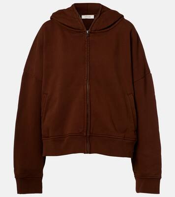 Thermal cotton fleece zip-up hoodie | Entire Studios