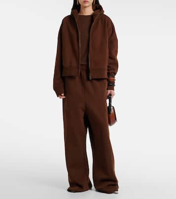 Thermal cotton fleece zip-up hoodie | Entire Studios