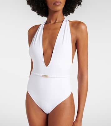 Halterneck jersey bodysuit | Gucci