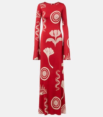 Vestido largo Amay de jersey estampado | Cala de la Cruz