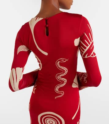 Vestido largo Amay de jersey estampado | Cala de la Cruz