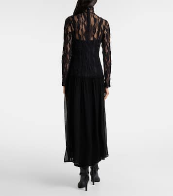 Sybil lace and chiffon maxi dress | Ulla Johnson