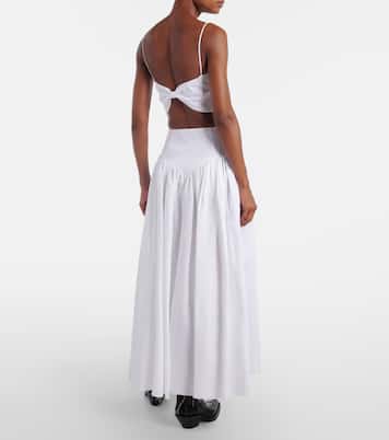 Falda larga Juniper de lino fruncida | Gabriela Hearst