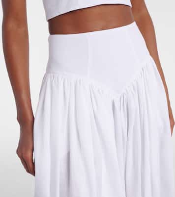 Falda larga Juniper de lino fruncida | Gabriela Hearst