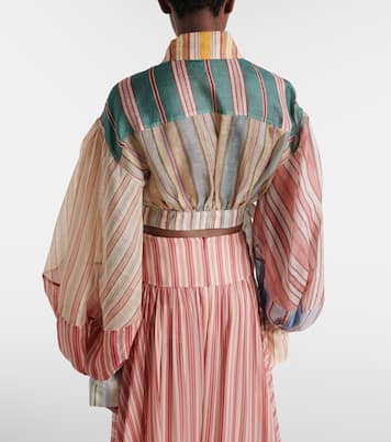 Rebellion striped linen and silk blouse | Zimmermann