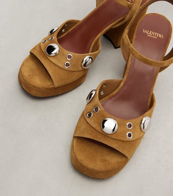 Sandalias con plataforma de ante | Valentino Garavani